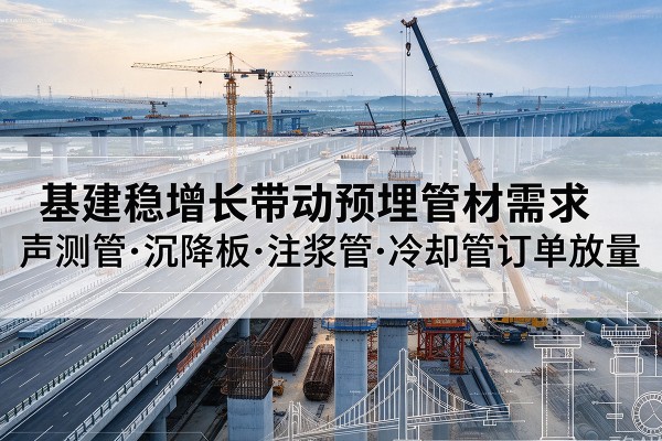 博乐基建稳增长带动预埋监测管材需求,声测管、沉降板、注浆管订单持续放量